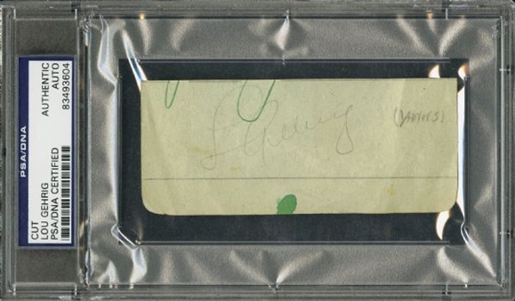 Lou Gehrig 1935 Cut Autograph (PSA/DNA Authentic)